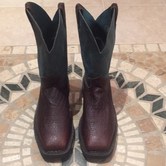 justin moccasins steel toe